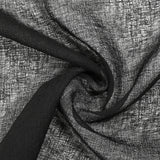 Gaze de polyester unie noir