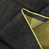 Jean's coton bleu nuit envers moutarde