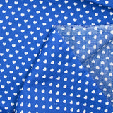 Coton imprimé coeur 5mm marine