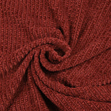 Rust red Clara ribbed chenille knit