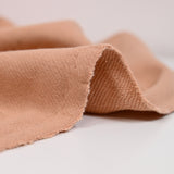 Molleton coton french terry beige rose