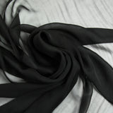 Mousseline 100% soie noir