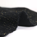 Maille viscose lurex doré fond noir