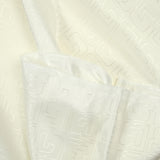 Twill fin de viscose logo blanc cassé