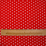 Coton imprimé étoile 1cm rouge