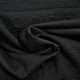 Maille fantaisie fleurs noir