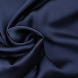 Crêpe envers satin polyester bleu marine