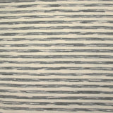 Jersey de coton piqué rayé fond écru