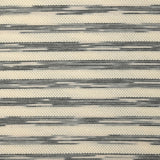 Jersey de coton piqué rayé fond écru