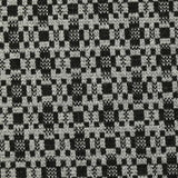 Maille Milano polyester Lurex carré graphique noir et blanc