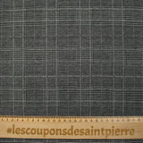 Maille Milano polyester Lurex prince-de-galles noir et blanc