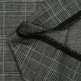 Maille Milano polyester Lurex prince-de-galles noir et blanc