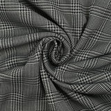 Maille Milano polyester prince-de-galles noir et blanc