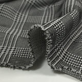 Maille Milano polyester prince-de-galles noir et blanc