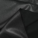 Maille Milano polyester enduite argent fond noir