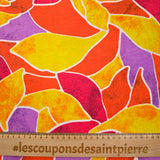 Yellow and orange polycoton printed form