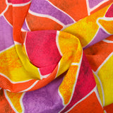 Yellow and orange polycoton printed form