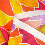 Yellow and orange polycoton printed form
