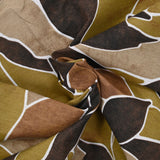 Polycotton printed brown and khaki form