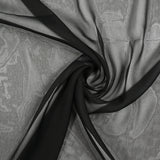 Mousseline de soie et acétate noir