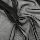 Mousseline de soie et acétate noir