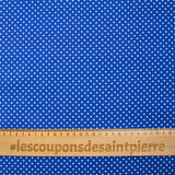 Coton imprimé petits pois 2mm marine