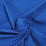 Coton imprimé petits pois 2mm marine