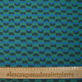 Viscose imprimée parenthèse inédite fond kaki