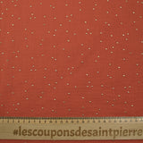 Double gaze pois dorés fond tomette