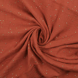 Double gaze pois dorés fond tomette