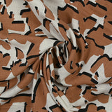 Linen Print Viscose Rosé Escape White background