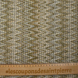 Tweed de coton et soie chevrons beige et écru