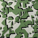 Fondo blanco de escape verde impreso en lino