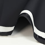 Waxed double-sided waterproof fabric on midnight blue mesh