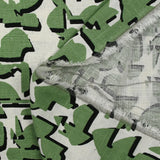 Fondo blanco de escape verde impreso en lino