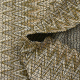 Tweed de coton et soie chevrons beige et écru