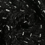 Organza de 100% soie ajouré plumetis fond noir