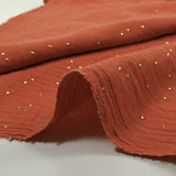 Double gaze pois dorés fond tomette