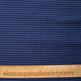 Jacquard polyviscose pied-de-poule fond marine