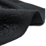 Maille fantaisie fleurs noir