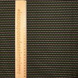Jacquard polyviscose rayé vert et marron fond noir