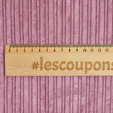 Velours côtelé fourré double face vieux rose