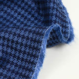 Jacquard polyviscose pied-de-poule fond marine