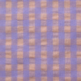 Seersucker vichy beige morado y melocotón
