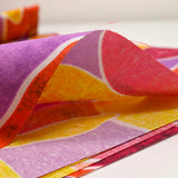 Yellow and orange polycoton printed form