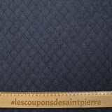Chambray matelassé Eva bleu marine