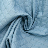 Chambray matelassé Eva bleu clair