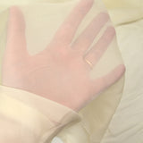 Mousseline de soie brodée festonnée écru au mètre