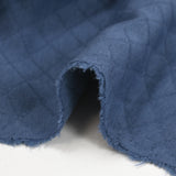 Jersey de coton matelassé Josie bleu barbeau