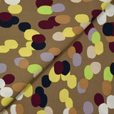 Viscose twill printed pea Taupe background